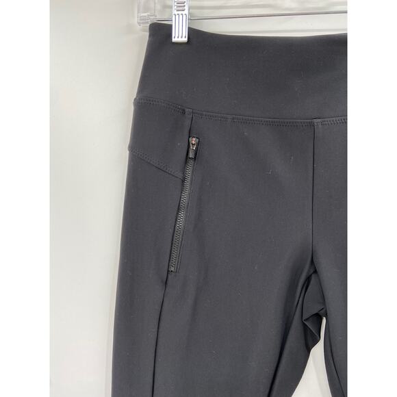 Athleta Stellar Solid Black Zip Legging Tights Size Small - Picture 3 of 6